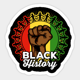 Black History Empowerment African World Colors Sticker